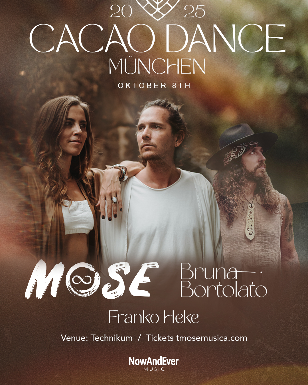 NowAndEver Music präsentiert: MOSE „Journey to Infinity“Der guatemaltekische Klangmagier bringt seine hypnotischen Cacao-Soundzeremonien erstmals nach München!Am 8. Oktober 2025 verwandelt MOSE das…