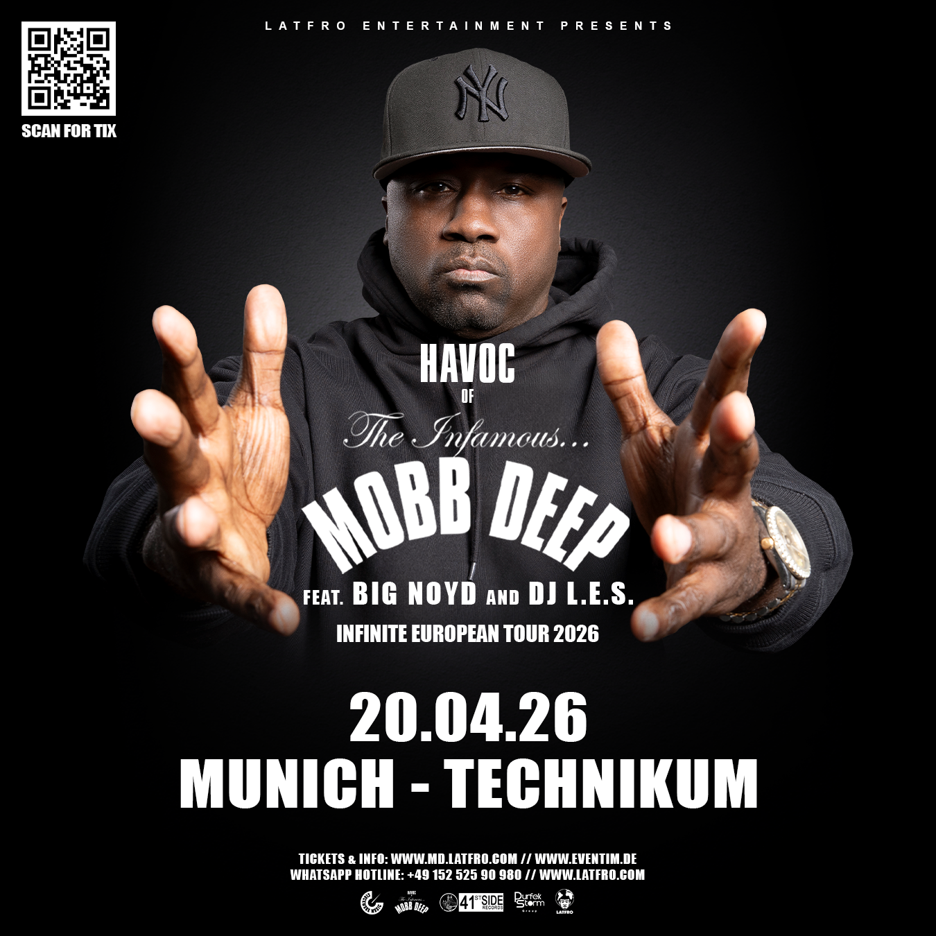 HAVOC VON MOBB DEEPKÜNDIGTSEINE GROSSEEUROPA & UK TOUR AN! „THE INFINITE TOUR“ ÜBER 30 STÄDTE | MÄRZ–APRIL 2026 Nach dem erfolgreichen Release des neuen Mobb Deep-Albums „The Infinite“ am 10. Oktob…