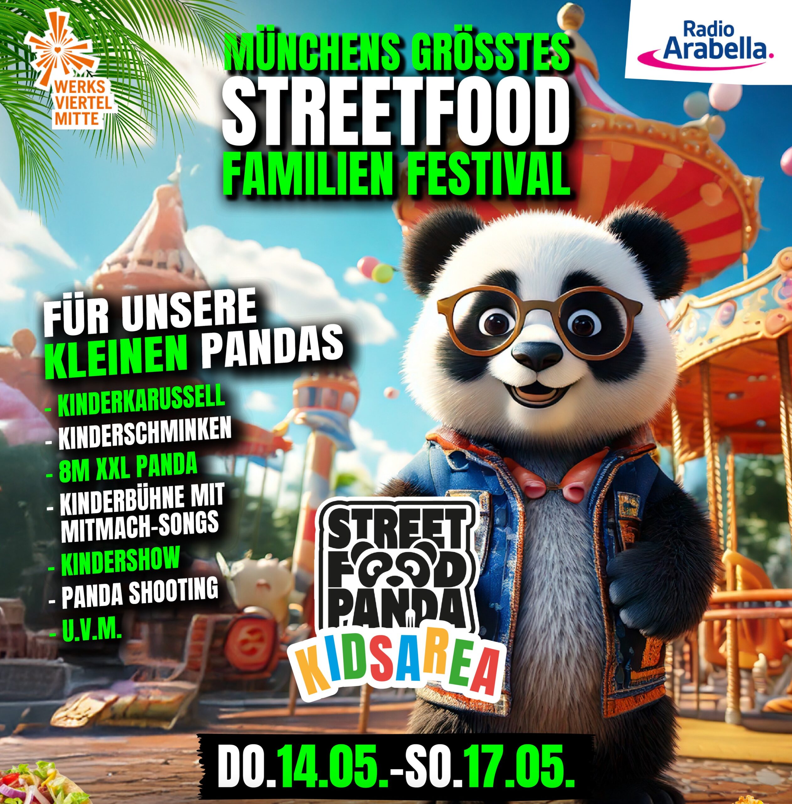 Das beliebte Street Food Panda Festival ist zurück – und bringt von 14. bis 17. Mai 2026 erneut internationales Streetfood, Festivalstimmung und ein buntes Familienprogramm ins Werksviertel-Mitte. …