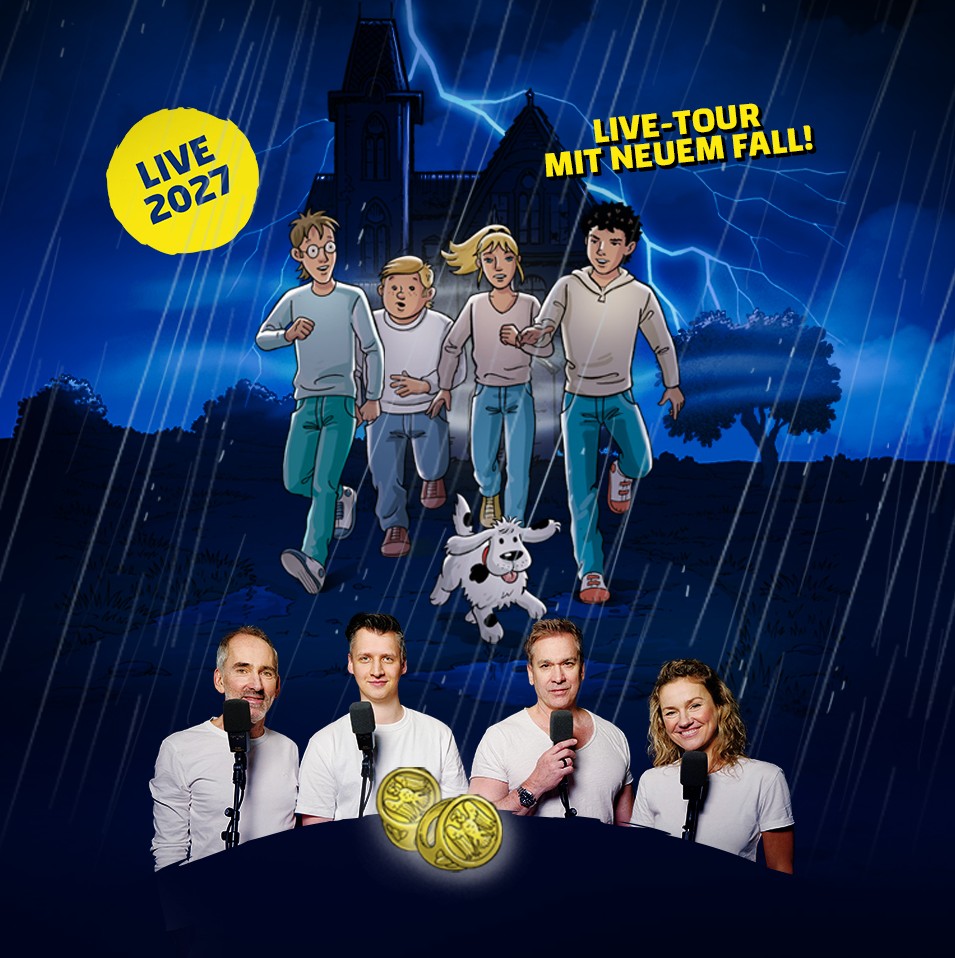 Auch 2027 gehen Tim, Karl, Klößchen und Gaby wieder auf große Live-Tour – mit einem komplett neuen Fall, der die Fans mitten hineinzieht ins nächste TKKG Abenteuer. In vielen deutschen Städten erle…